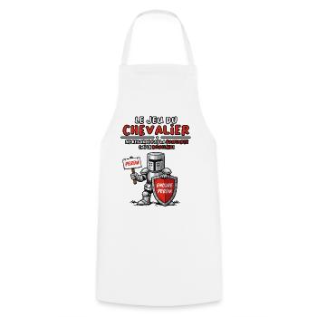 Le jeu du chevalier - Tablier de cuisine - blanc - Devant - AI Model Male 185 dark (185cm)