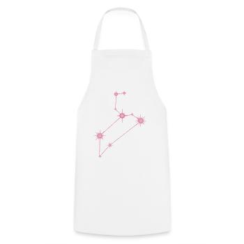Leo Star Constellation Zodiac Sign Pastel Pink - Cooking Apron - white - Front - AI Model Male 185 dark (185cm)