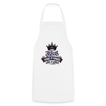 Jesus King of kings - Cooking Apron - white - Front - AI Model Male 185 dark (185cm)