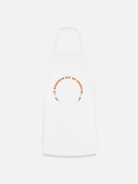 Glück ist in Ardèche 07 T-Shirt Humorgeschenk - Kochschürze - Weiß