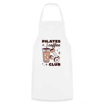 Esthétique de fille latte au café glacé de Pilates - Tablier de cuisine - blanc - Devant - AI Model Male 185 dark (185cm)