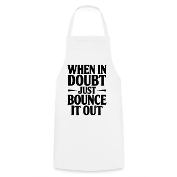 En cas de doute, il suffit de la faire rebondir - Tablier de cuisine - blanc - Devant - AI Model Male 185 dark (185cm)