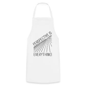 Perspective Is Everything Motivational Geometric - Cooking Apron - white - Front - AI Model Male 185 dark (185cm)