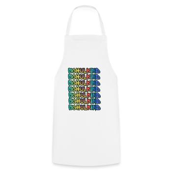 Schulkind Graffiti Farbverlauf - Kochschürze - Weiß - Vorne - AI Model Male 185 dark (185cm)