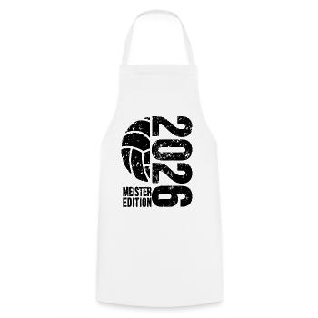 Volleyball Master Cap 2026, Black Pullover Hoodie - Cooking Apron - white - Front - AI Model Male 185 dark (185cm)