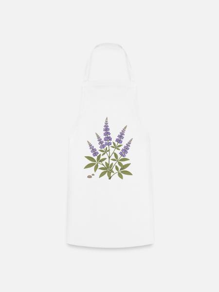 Mönchspfeffer mit violetten Blüten - Kochschürze - Weiß