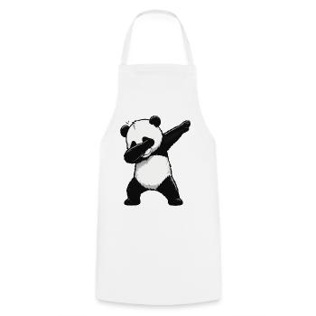 Panda Dab Pose - Kochschürze - Weiß - Vorne - AI Model Male 185 dark (185cm)