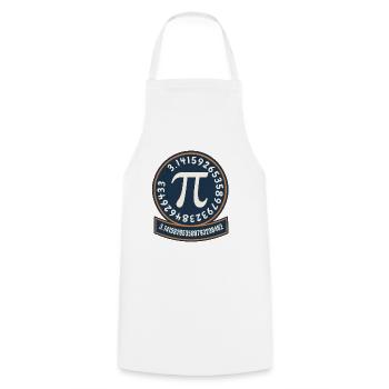 Pi Kreis Emblem Ziffernband - Kochschürze - Weiß - Vorne - AI Model Male 185 dark (185cm)