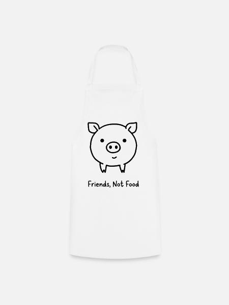 Friends Not Food Pig - Kochschürze - Weiß