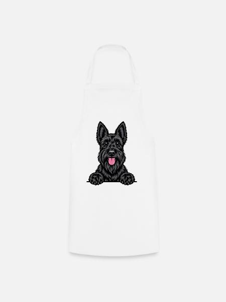 Scottish Terrier - Kochschürze - Weiß