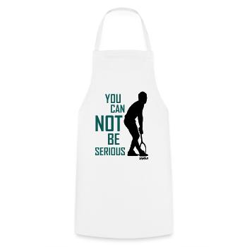You cant be serious McEnroe  - Tablier de cuisine - blanc - Devant - AI Model Male 185 dark (185cm)
