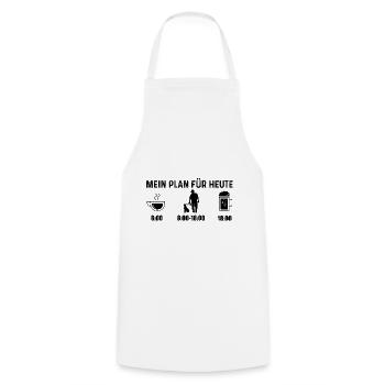 Mon plan pour aujourd’hui 1 - - Tablier de cuisine - blanc - Devant - AI Model Male 185 dark (185cm)