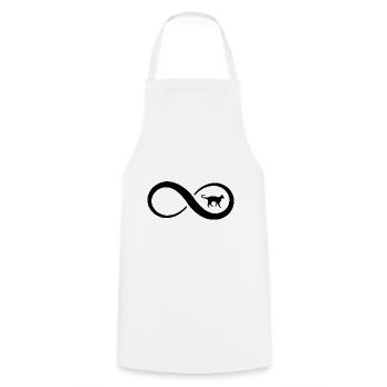 Infini et Chat - - Tablier de cuisine - blanc - Devant - AI Model Male 185 dark (185cm)