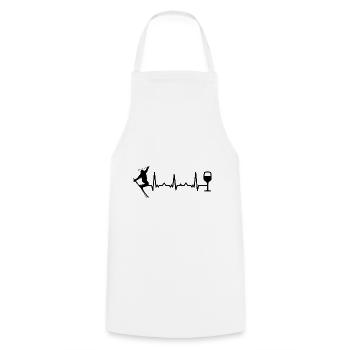 Heartbeat Wine & Ski - (2) - Tablier de cuisine - blanc - Devant - AI Model Male 185 dark (185cm)