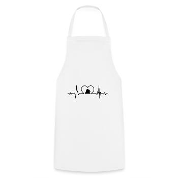 Heartbeat Heart et Escalade 1 - - Tablier de cuisine - blanc - Devant - AI Model Male 185 dark (185cm)
