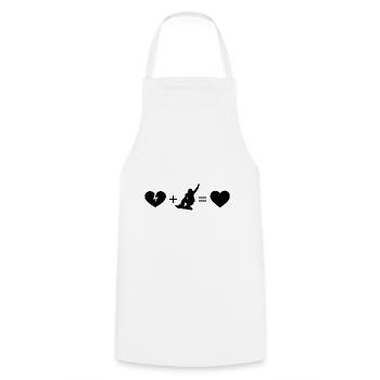 Heart Broken Heart and Snowboarding - - Cooking Apron - white - Front - AI Model Male 185 dark (185cm)