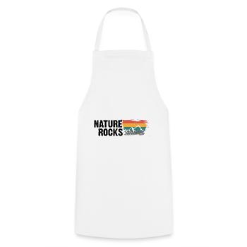Natural rocks - - Cooking Apron - white - Front - AI Model Male 185 dark (185cm)