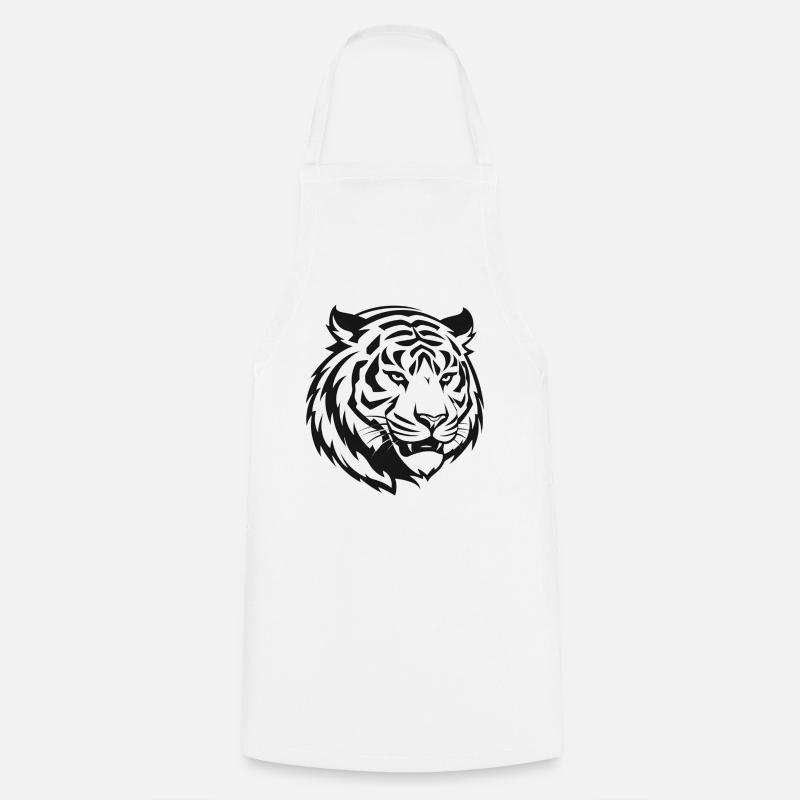 tiger_simplistic_logo - Kochschürze - Weiß