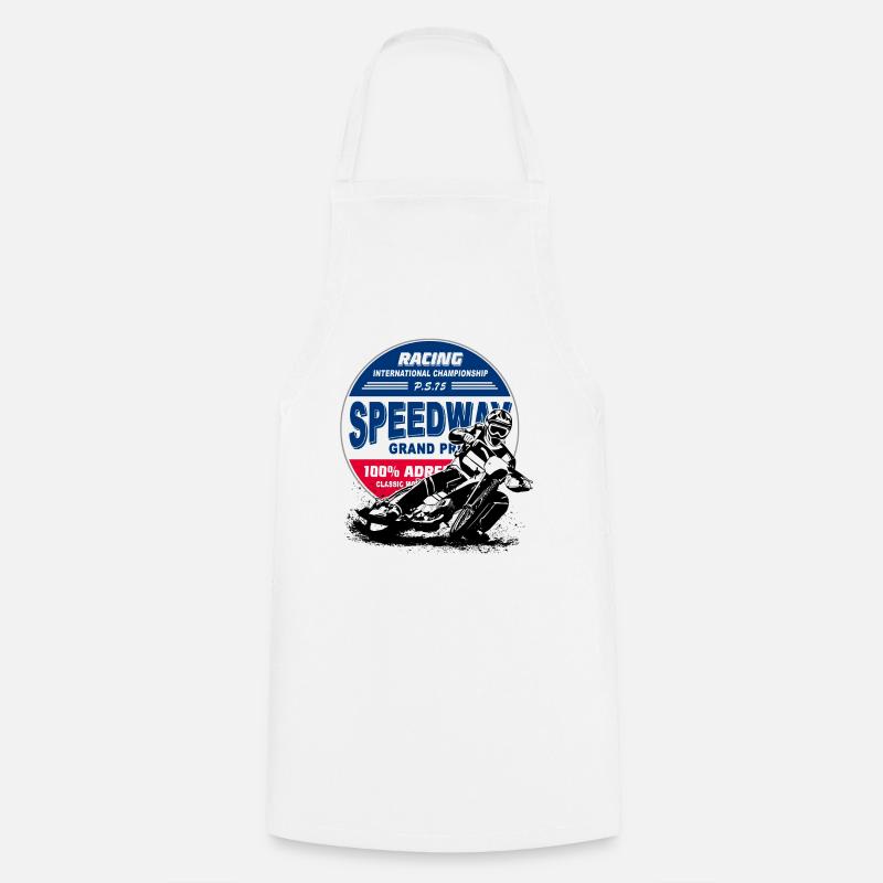Speedway - Motorcycle Speedway - Cooking Apron - white