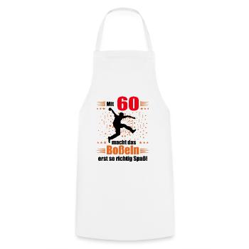 Boßeln Geschenk Boßler Bosseln Boßelsport 60 Jahre - Kochschürze - Weiß - Vorne - AI Model Male 185 dark (185cm)