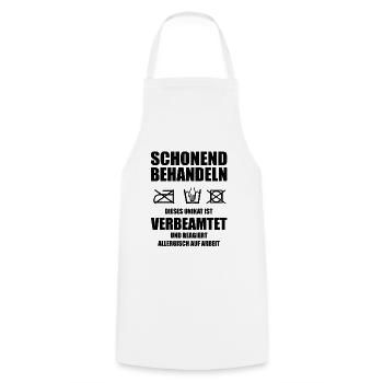 Verbeamtung 2022 Geschenk Beamter auf Lebenszeit - Kochschürze - Weiß - Vorne - AI Model Male 185 dark (185cm)