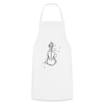 Violin Violin Violins Musical notes - Cooking Apron - white - Front - AI Model Male 185 dark (185cm)