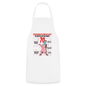 70 Geburtstag Geschenkidee Baujahr 1952 lustig - Kochschürze - Weiß - Vorne - AI Model Male 185 dark (185cm)