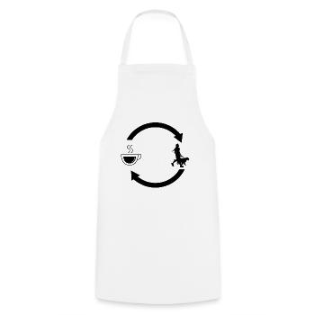 Flèches de chargement de café et chien 2 - - Tablier de cuisine - blanc - Devant - AI Model Male 185 dark (185cm)