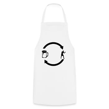 Flèches et boîtes de chargement de bière - - Tablier de cuisine - blanc - Devant - AI Model Male 185 dark (185cm)