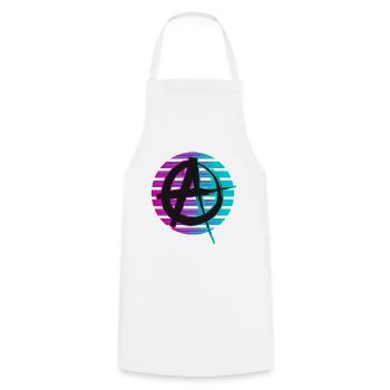 Anarchist Anarchismus Anarchie Neon Symbol - Kochschürze - Weiß - Vorne - AI Model Male 185 dark (185cm)