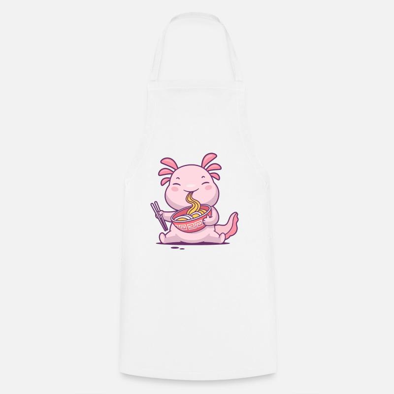 Ramen Axolotl - Cooking Apron - white