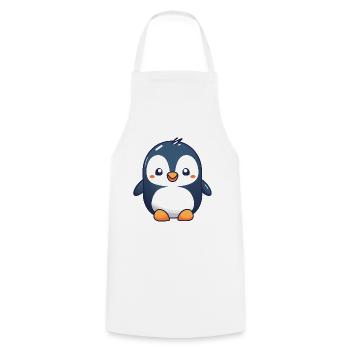 Süßer Pinguin - Kochschürze - Weiß - Vorne - AI Model Male 185 dark (185cm)