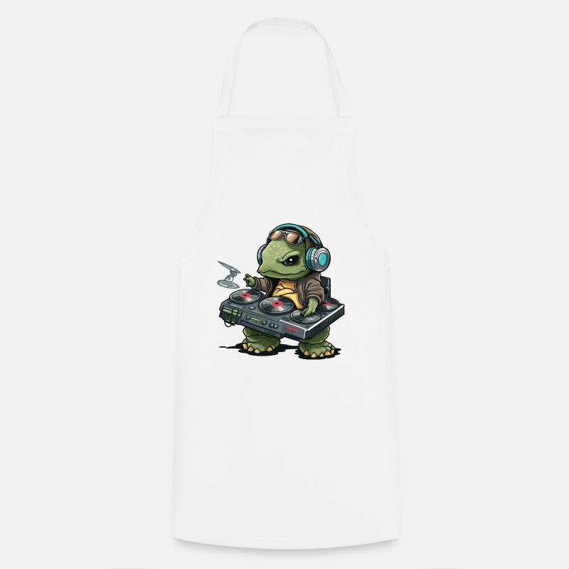 Turtle Beats - Tablier de cuisine - blanc