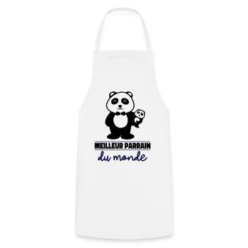 meilleur parrain du monde - Tablier de cuisine - blanc - Devant - AI Model Male 185 dark (185cm)