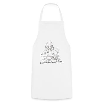 Home is where you find mom's food - Cooking Apron - white - Front - AI Model Male 185 dark (185cm)