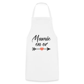 mamie en or cadeau mamie - Tablier de cuisine - blanc - Devant - AI Model Male 185 dark (185cm)