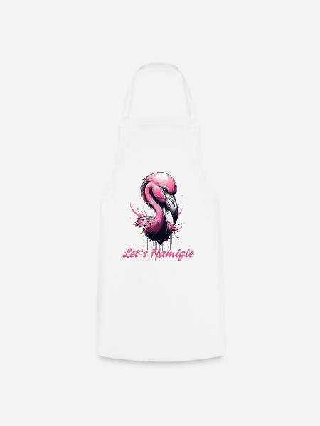 Flamingo Spaß - Tropisches Pink Party Design - Kochschürze - Weiß