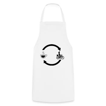 Loading coffee Arrows and cycling 2 - - Cooking Apron - white - Front - AI Model Male 185 dark (185cm)