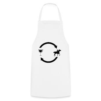 Flèches de chargement de vin et cheval 1 - - Tablier de cuisine - blanc - Devant - AI Model Male 185 dark (185cm)