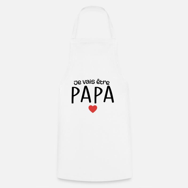 Ich werde Vater sein - Papa wird Vater - Papa Geschenk - Kochschürze - Weiß