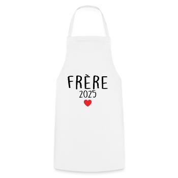 Frère 2025 - Futur Frère 2025 - Tablier de cuisine - blanc - Devant - AI Model Male 185 dark (185cm)