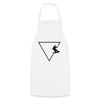 Triangle 1 and snowboarding - - Cooking Apron - white - Front - AI Model Male 185 dark (185cm)