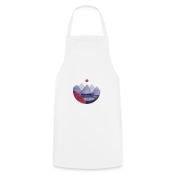 Coucher de soleil au japon - Tablier de cuisine - blanc - Devant - AI Model Male 185 dark (185cm)