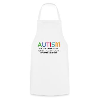 Autism It's Not A Processing Error - Cooking Apron - white - Front - AI Model Male 185 dark (185cm)