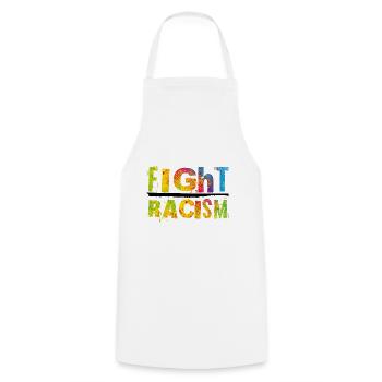 Fight Racism - Cooking Apron - white - Front - AI Model Male 185 dark (185cm)