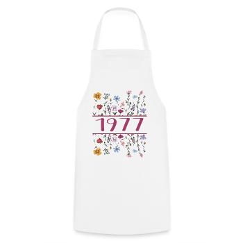 1977 Legendary Since 1977 Birthday 1977 Women - Cooking Apron - white - Front - AI Model Male 185 dark (185cm)