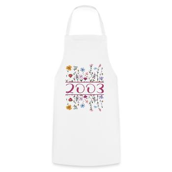 2003 Legendär Seit 2003 Geburtstag 2003 Frauen - Kochschürze - Weiß - Vorne - AI Model Male 185 dark (185cm)