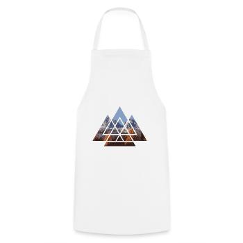 Résumé des montagnes - - Tablier de cuisine - blanc - Devant - AI Model Male 185 dark (185cm)