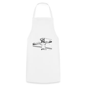 Jesus Christ Cross Easter - Cooking Apron - white - Front - AI Model Male 185 dark (185cm)