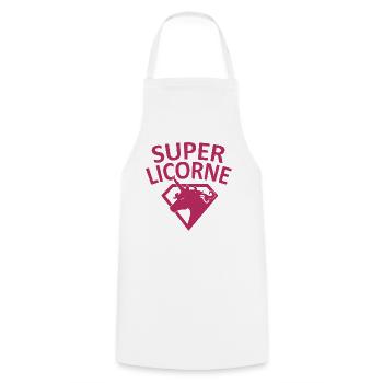 super unicorn - Cooking Apron - white - Front - AI Model Male 185 dark (185cm)